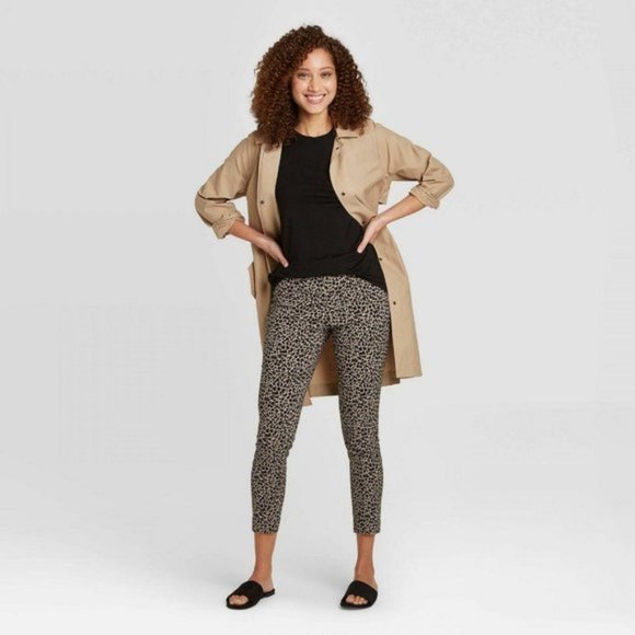 Animal Print High-Rise Skinny Ankle Length Pants - Picture 1 of 4